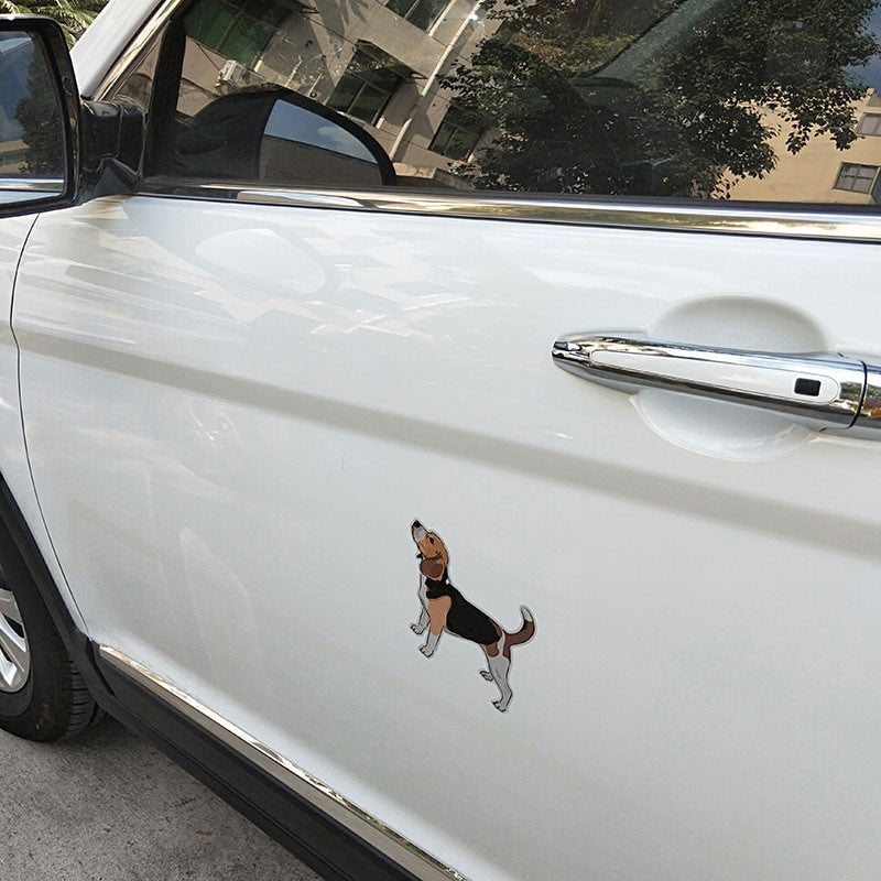 13.5*12CM Beagle Dog PVC Car Decoration Car Sticker Decals