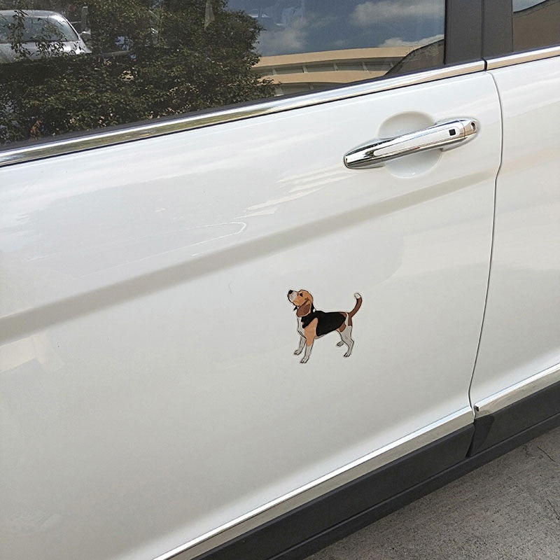13.5*12CM Beagle Dog PVC Car Decoration Car Sticker Decals