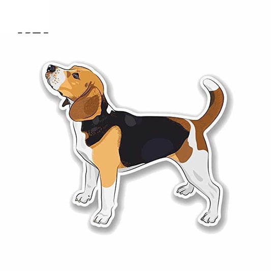 13.5*12CM Beagle Dog PVC Car Decoration Car Sticker Decals