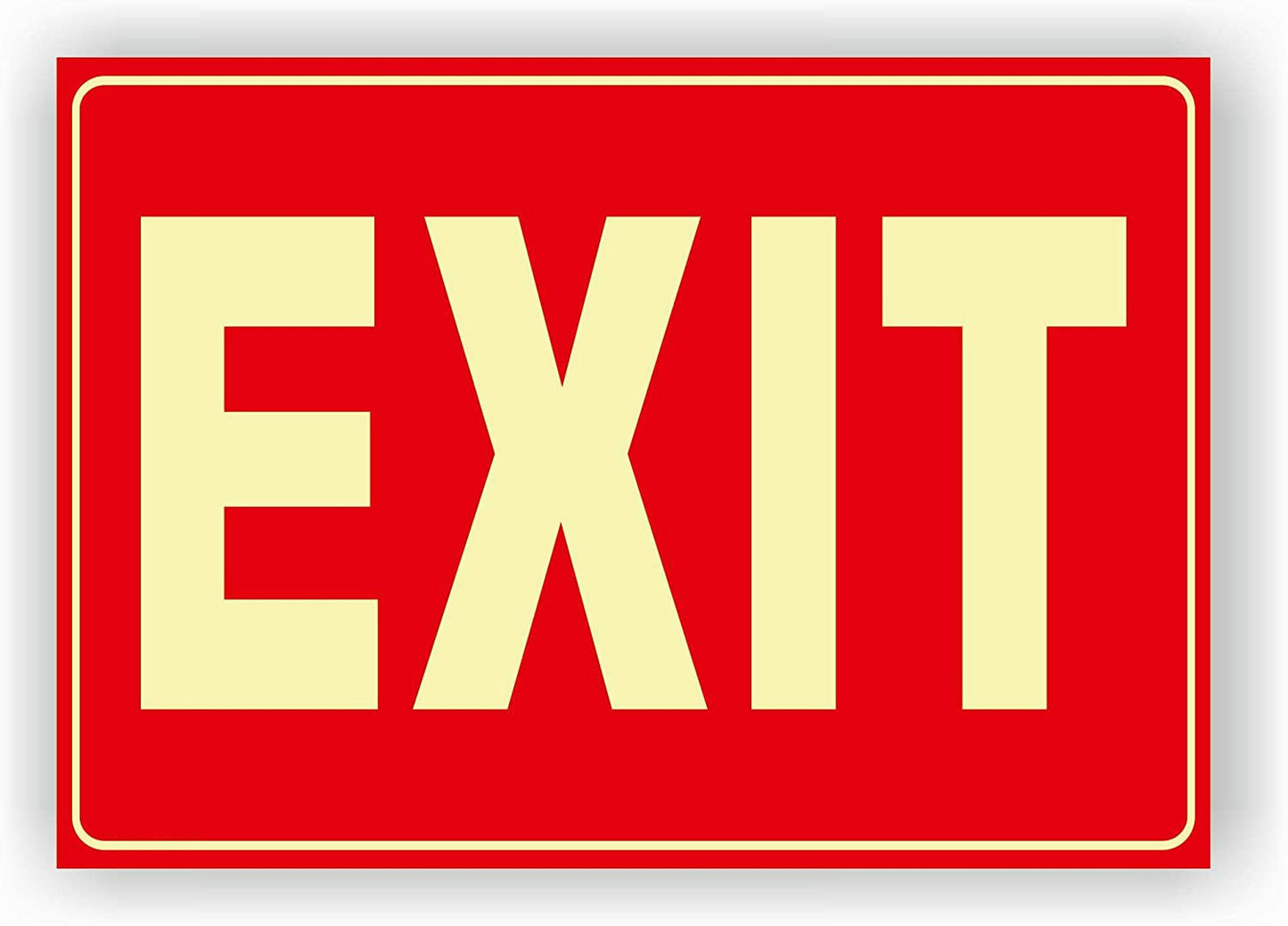 12"x7" Exit Sign Sticker Vinyl Decal Indoor & Outdoor