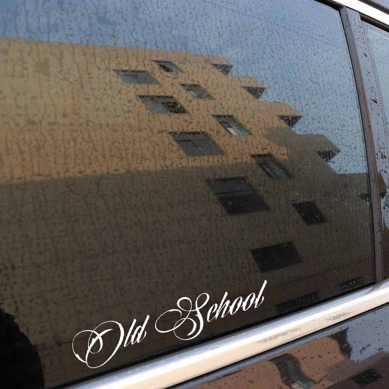 14.6CM*3.1CM Old School Personaily Vinyl Decal Decorate Car Sticker Black Silver C10-01102