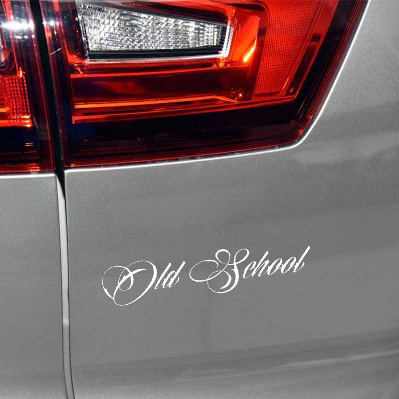 14.6CM*3.1CM Old School Personaily Vinyl Decal Decorate Car Sticker Black Silver C10-01102