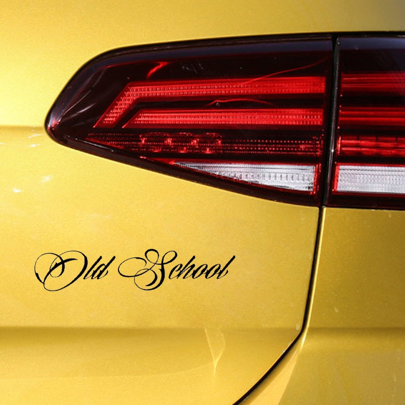 14.6CM*3.1CM Old School Personaily Vinyl Decal Decorate Car Sticker Black Silver C10-01102