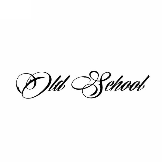 14.6CM*3.1CM Old School Personaily Vinyl Decal Decorate Car Sticker Black Silver C10-01102