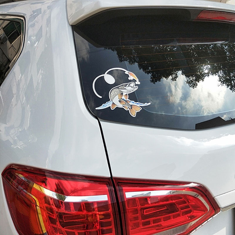 15CM*15CM Interesting Animal Fish Car Styling Car Sticker PVC Decal Decoration