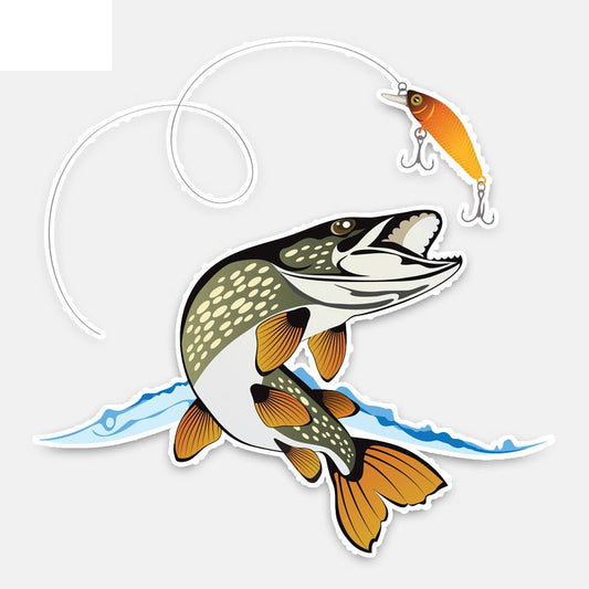 15CM*15CM Interesting Animal Fish Car Styling Car Sticker PVC Decal Decoration