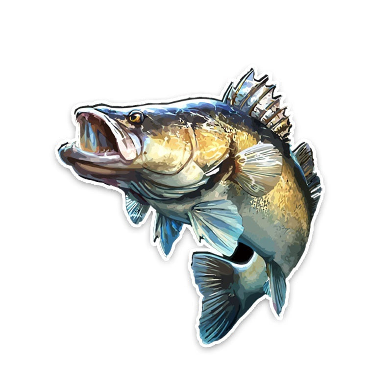 14CM*14.7CM Personality Animal Fish PVC Car Styling Car Sticker Decal