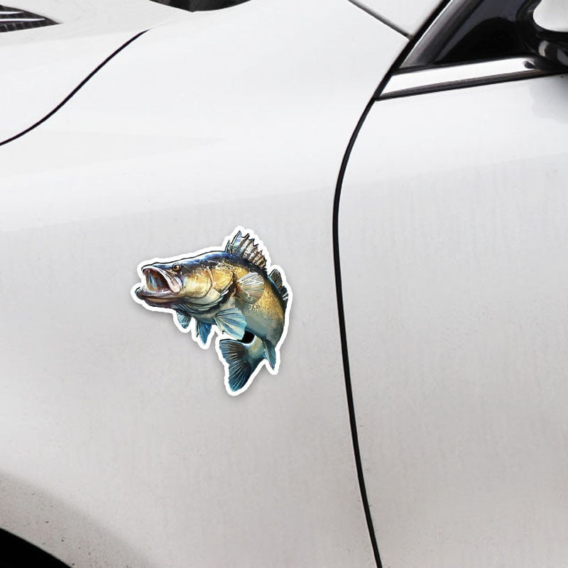 14CM*14.7CM Personality Animal Fish PVC Car Styling Car Sticker Decal