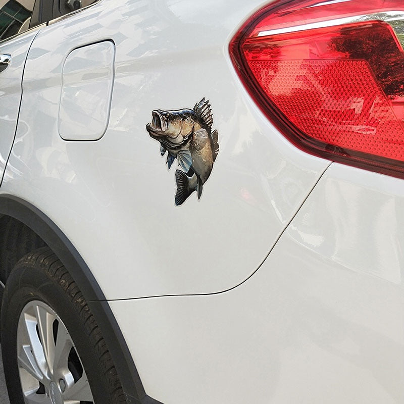 14CM*14.7CM Personality Animal Fish PVC Car Styling Car Sticker Decal