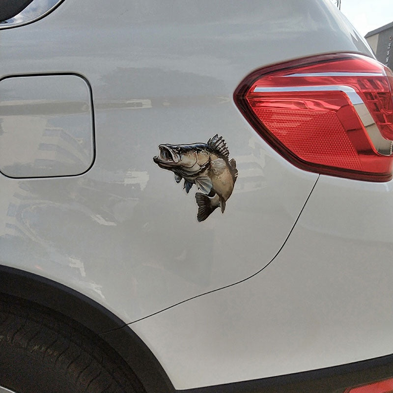 14CM*14.7CM Personality Animal Fish PVC Car Styling Car Sticker Decal