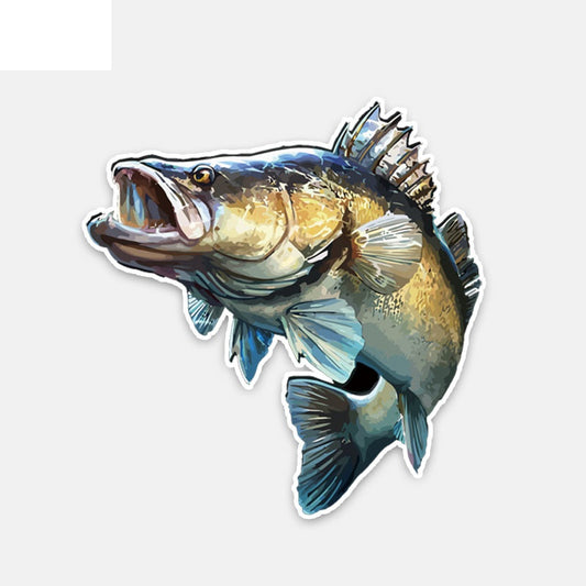 14CM*14.7CM Personality Animal Fish PVC Car Styling Car Sticker Decal