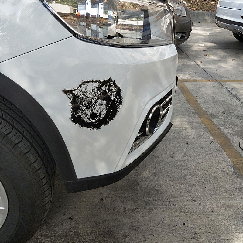 16CM*15.3CM Hungry Wolf Bray Personality Car Window Sticker Decal