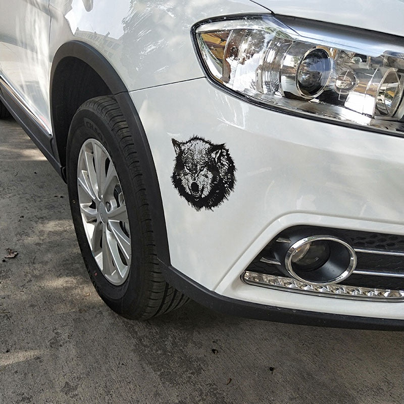 16CM*15.3CM Hungry Wolf Bray Personality Car Window Sticker Decal