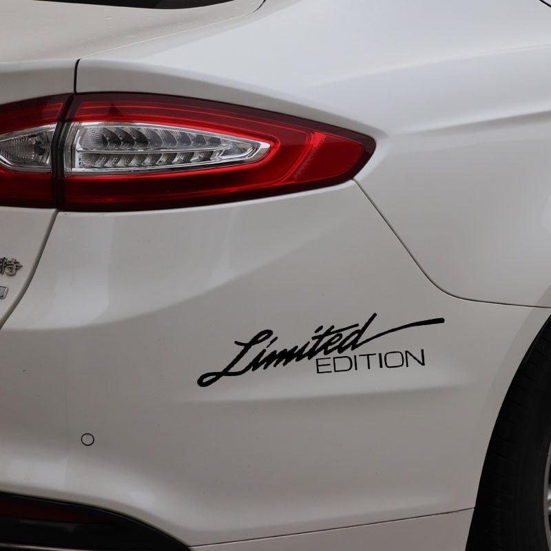 16CM*3.8CM LIMITED EDITION Creative Vinyl Car Window Sticker Car-styling Decal Black/Silver C11-0703