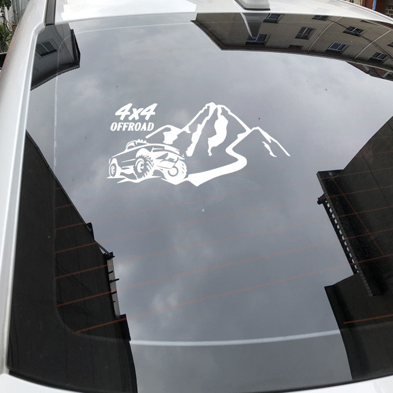 8CM*17.5CM Brave And Handsome Off-Road Car Stickers Fashion Vinyl Decals Black/Silver C30-0429