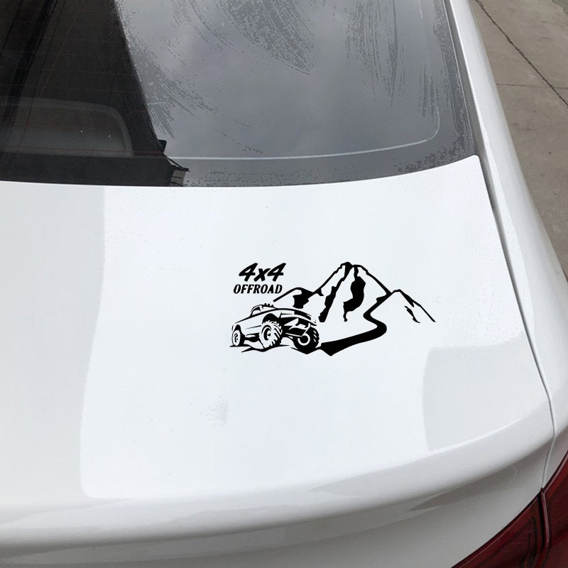 8CM*17.5CM Brave And Handsome Off-Road Car Stickers Fashion Vinyl Decals Black/Silver C30-0429