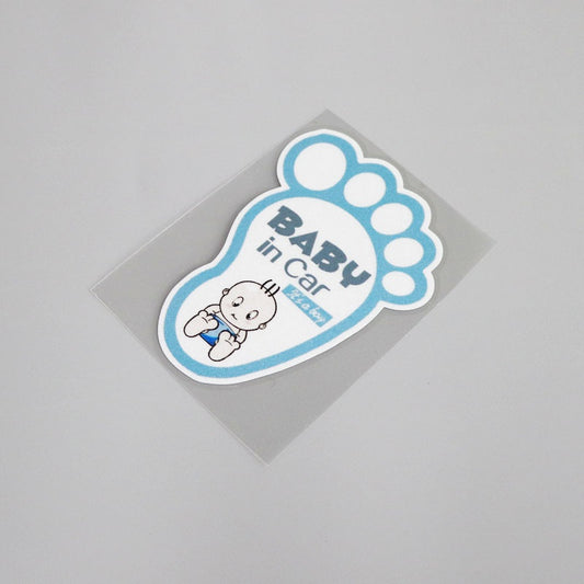 7.5CM*10.5CM Warning Fun Baby In Car PVC Car Window Sticker Decal Decoration