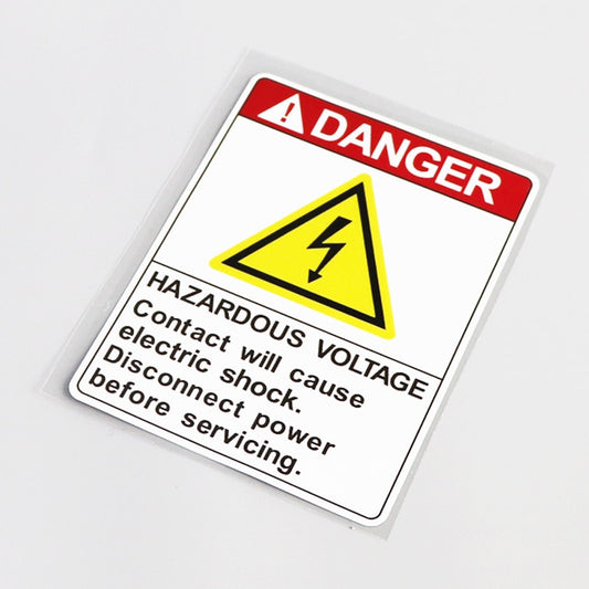 9.7CM*12.8CM Warning Mark DANGER HAZARDOUS VOLTAGE PVC Decal Car Sticker