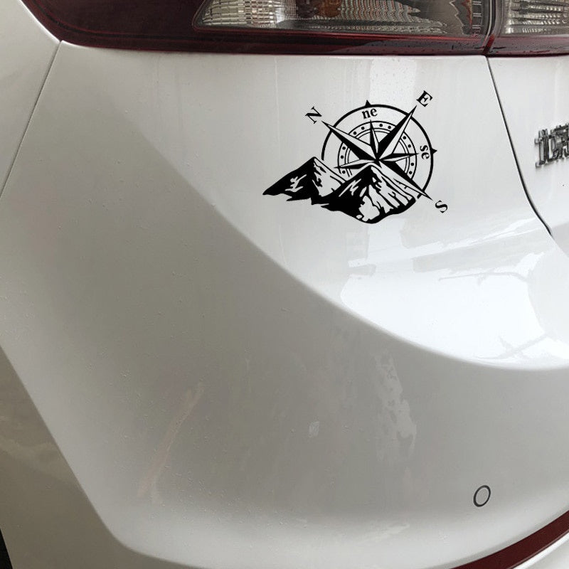 12CM*16.6CM Car Jungle Adventure Car Sticker Decoration Motorcycle Fashion Decal Black/Silver C30-0431