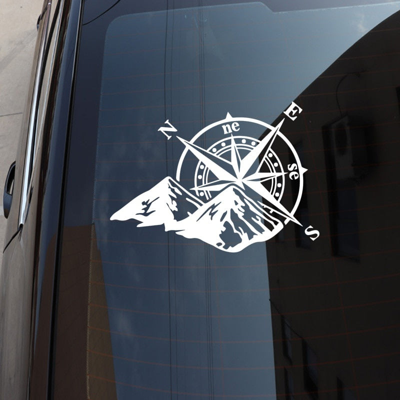 12CM*16.6CM Car Jungle Adventure Car Sticker Decoration Motorcycle Fashion Decal Black/Silver C30-0431