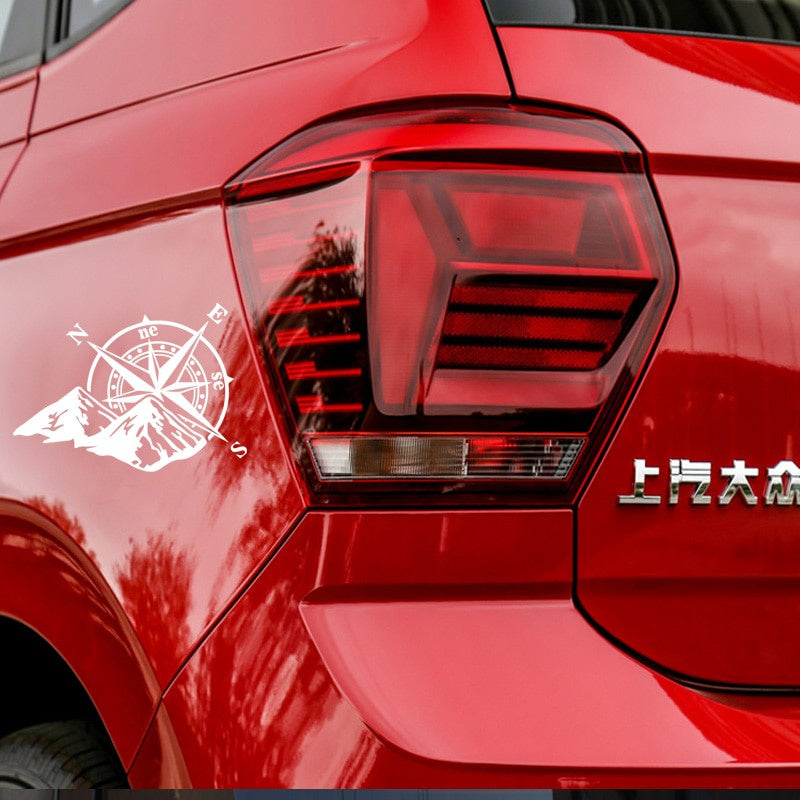 12CM*16.6CM Car Jungle Adventure Car Sticker Decoration Motorcycle Fashion Decal Black/Silver C30-0431