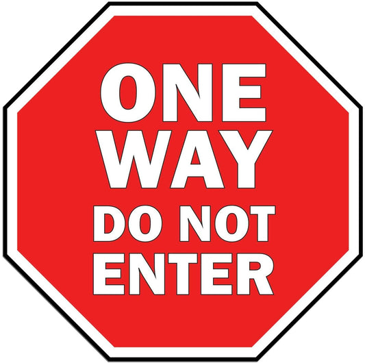 Non-Slip Floor Graphic for Social Distancing, Arrow and Stop Sign Sticker, One Way Enter and Do Not Enter