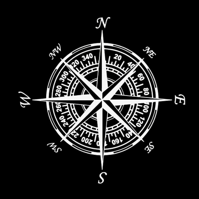 20cm*20cm NSWE Compass Nautical Navigate Vinyl Car-styling Decal Motorcycle Car Sticker S6-3504