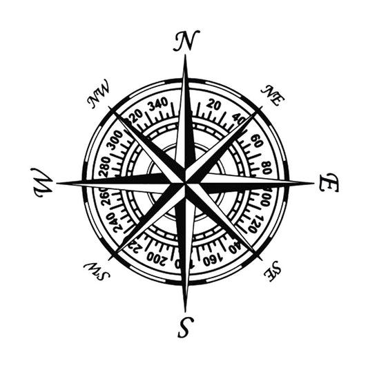 20cm*20cm NSWE Compass Nautical Navigate Vinyl Car-styling Decal Motorcycle Car Sticker S6-3504