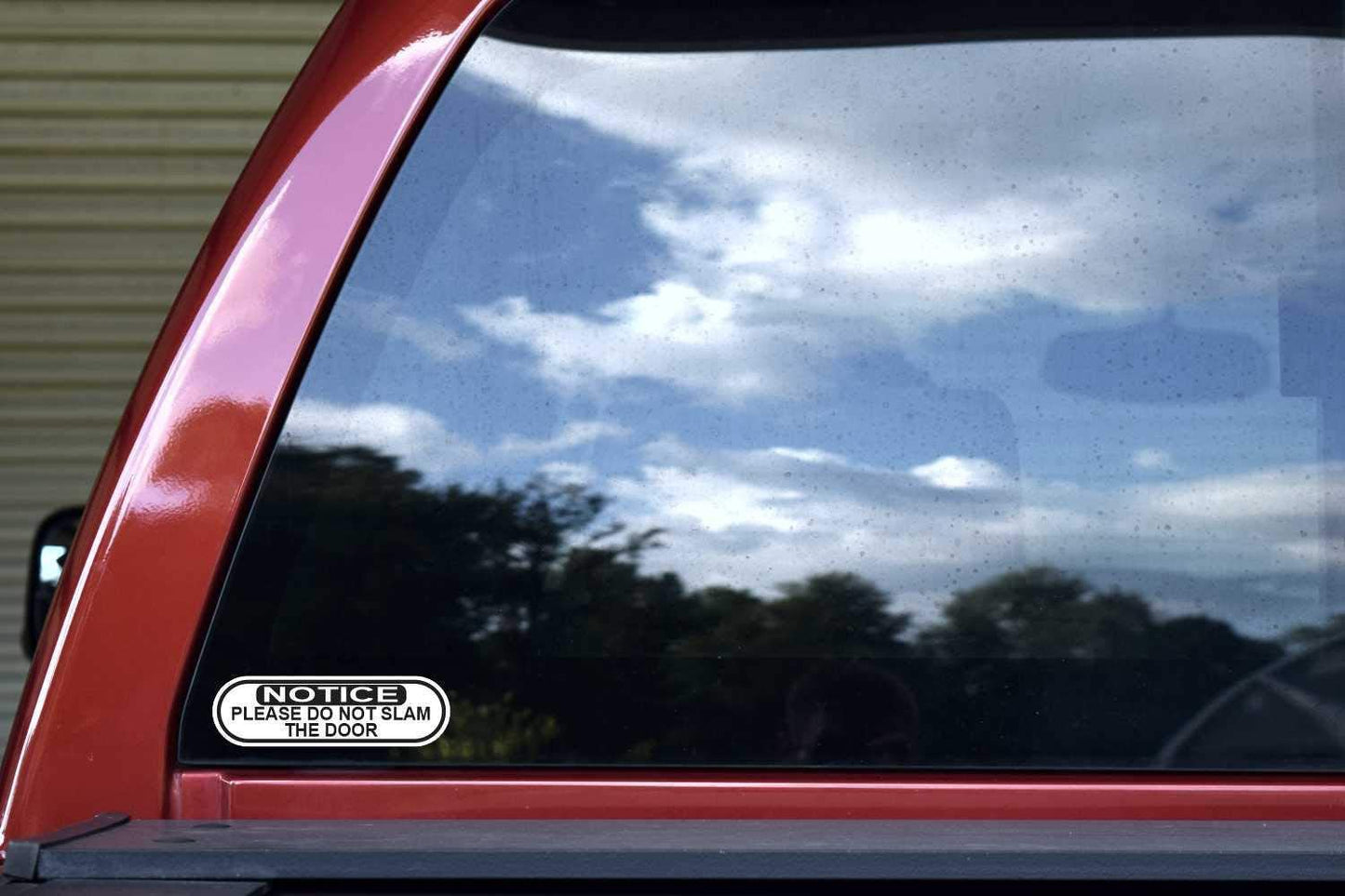 5"x1.5" 2Pcs Oblong Do Not Slam Door Vinyl Stickers