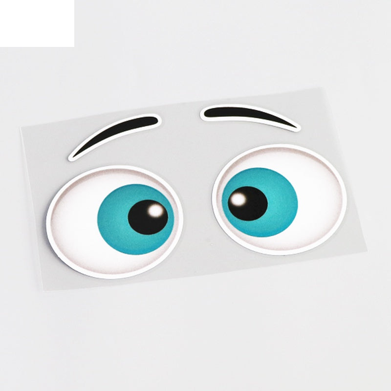 14.7CM*8.5CM Funny Car Styling Eye Cartoon  Car Sticker Decal PVC