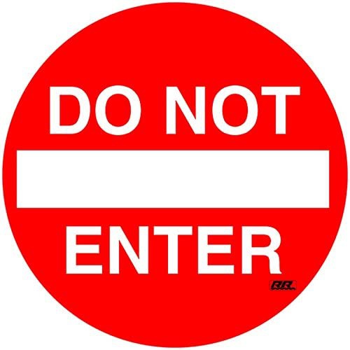 3" Pack of 6 Do Not Enter No Entrance Sticker Sign Warning Vinyl Decal Indoor Outdoor Window Door Business Retail Store