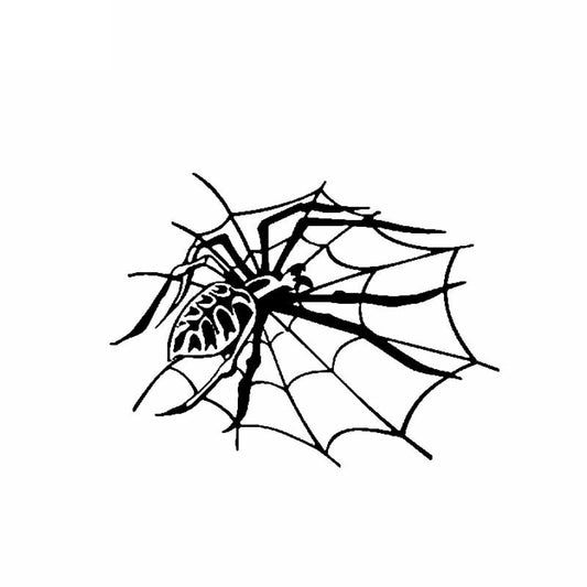 18.7CM*14.1CM Spider Webs Halloween Car Stickers Vinyl Decal Black/Silver C19-0319