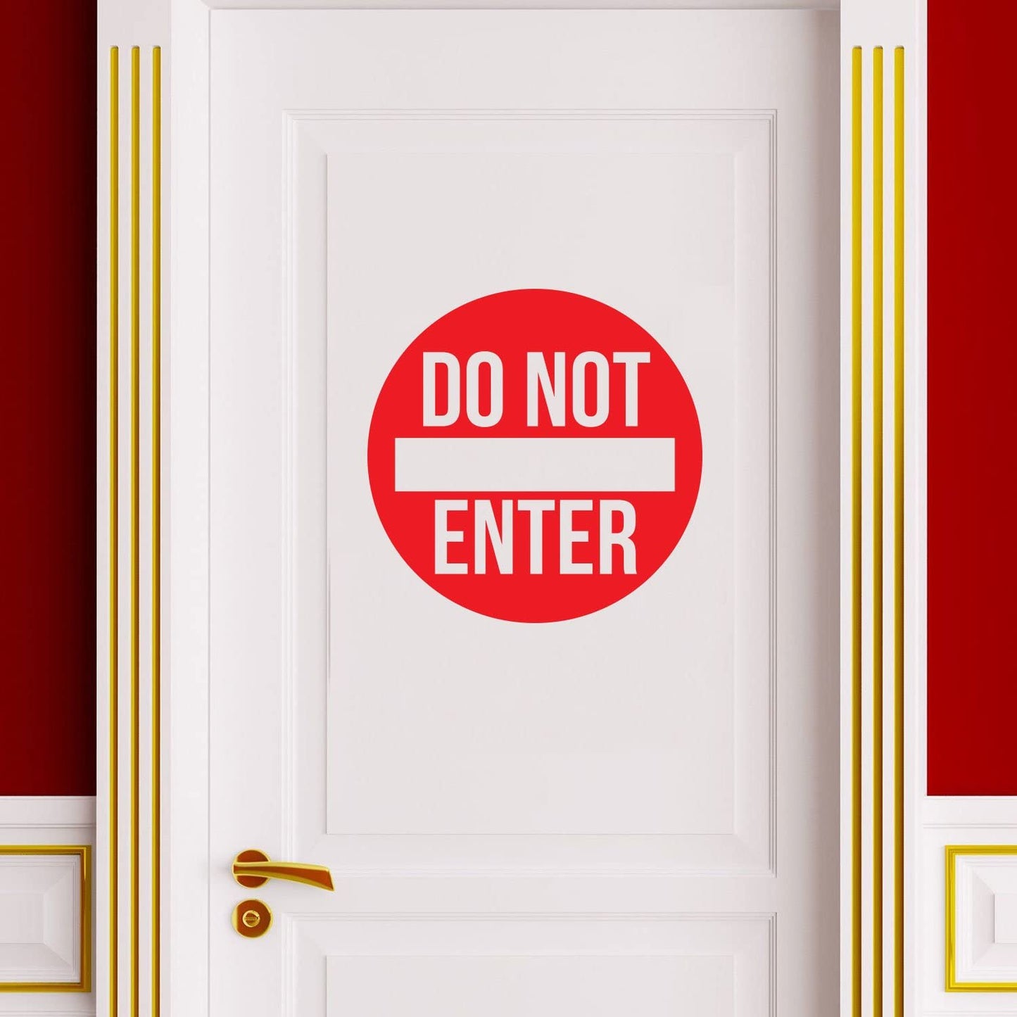 12"x12" Vinyl Wall Art Decal - Do Not Enter Sign Modern Offers Stop Sign Quote Sticker for Announcement Window Door Storefront Store Decor