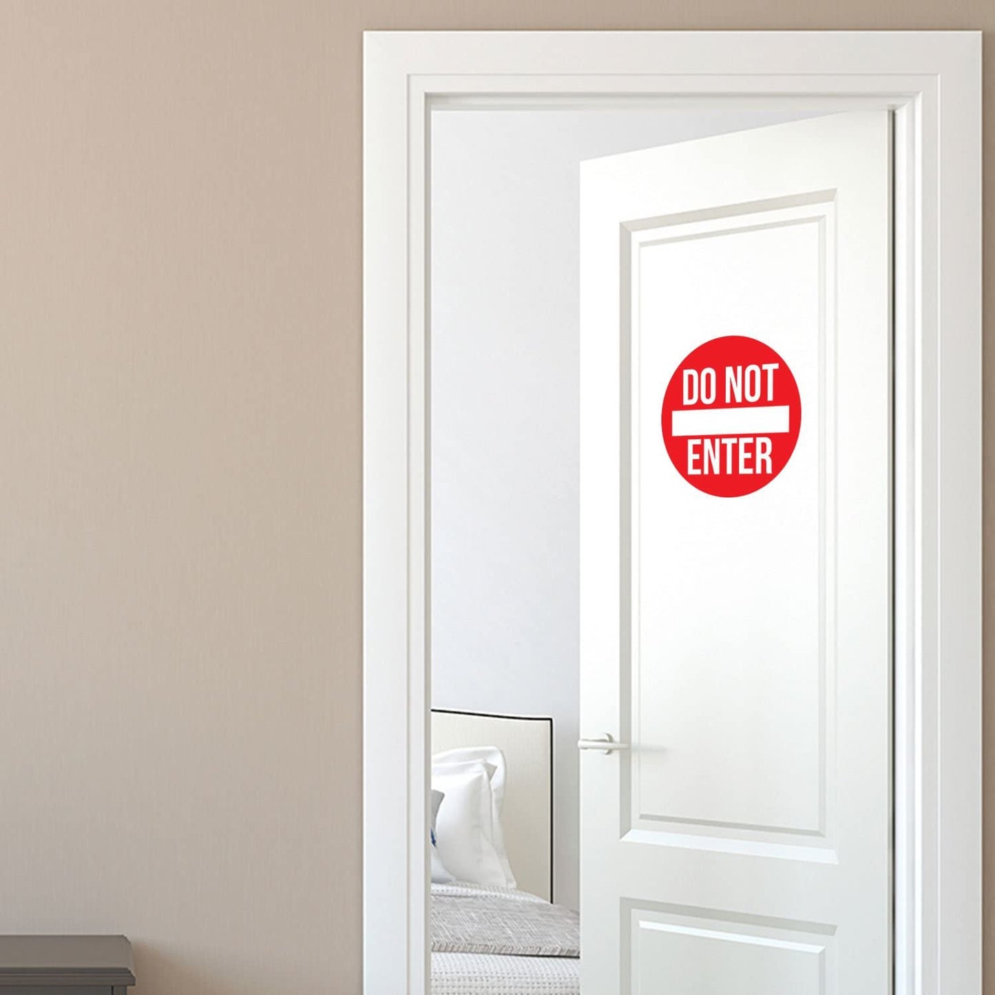 12"x12" Vinyl Wall Art Decal - Do Not Enter Sign Modern Offers Stop Sign Quote Sticker for Announcement Window Door Storefront Store Decor
