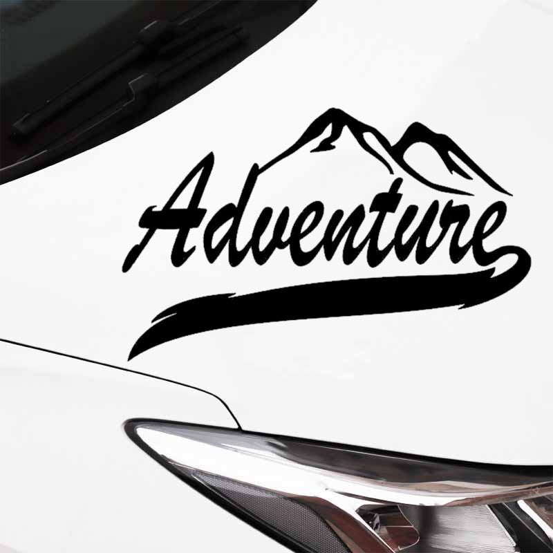 17.7CM*11CM Adventure Camping Hiker Outdoor Sportsman Fashion Car Sticker Motorcycle Vinyl Decal Black/Silver C31-0306
