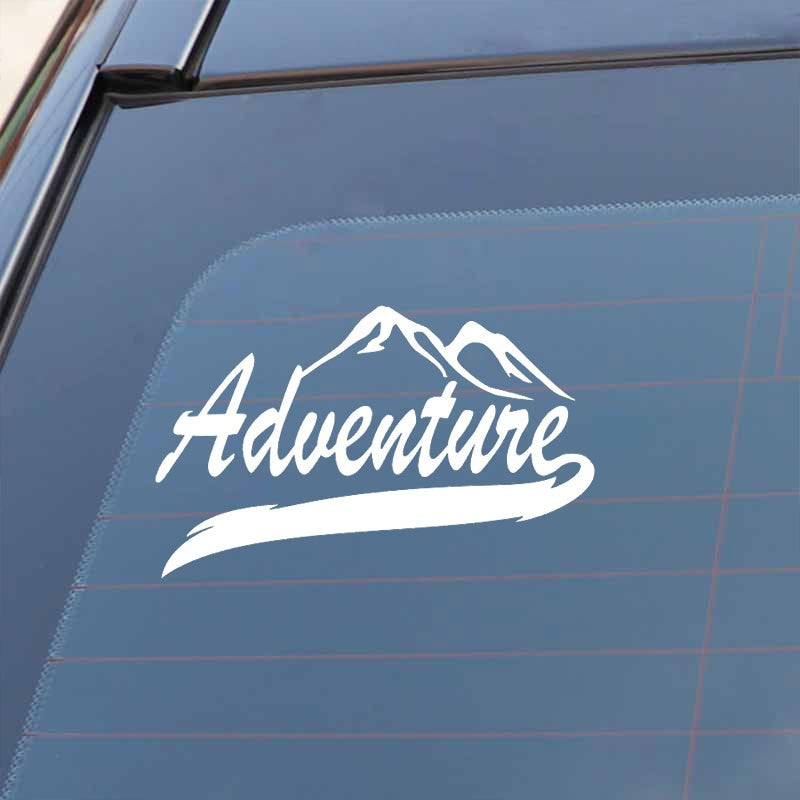 17.7CM*11CM Adventure Camping Hiker Outdoor Sportsman Fashion Car Sticker Motorcycle Vinyl Decal Black/Silver C31-0306
