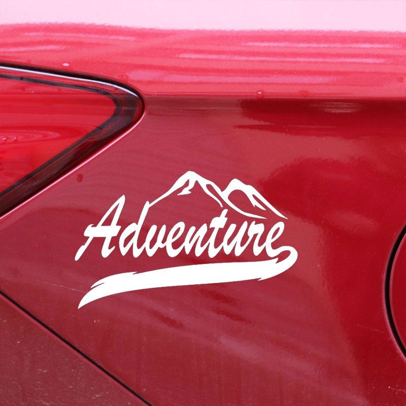 17.7CM*11CM Adventure Camping Hiker Outdoor Sportsman Fashion Car Sticker Motorcycle Vinyl Decal Black/Silver C31-0306