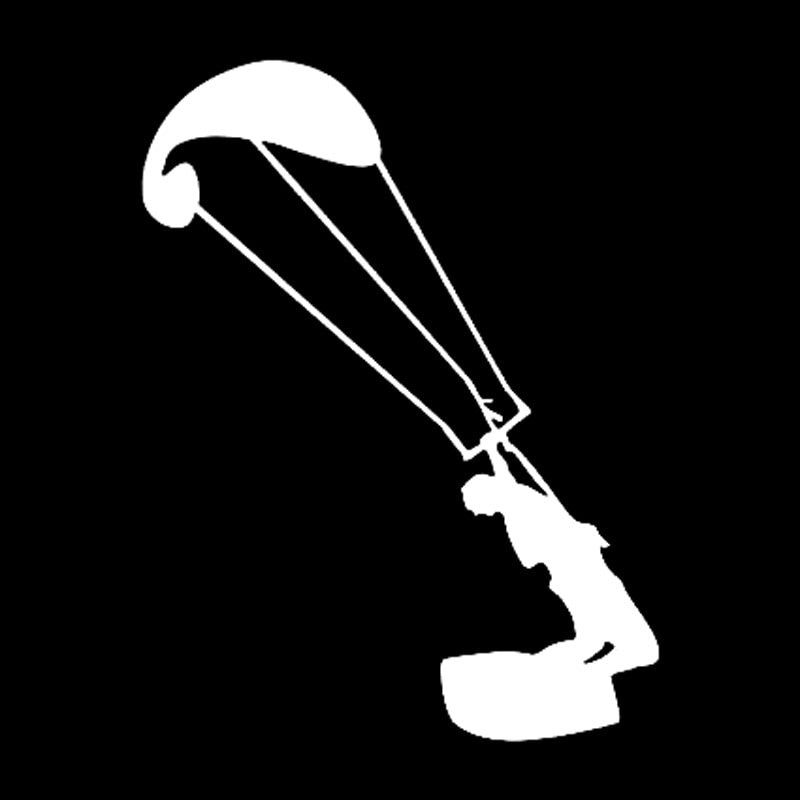 10.5cm*13.8cm Kitesurfing Fashion Car-Styling Motorcycle Stickers Black/Silver S3-5556