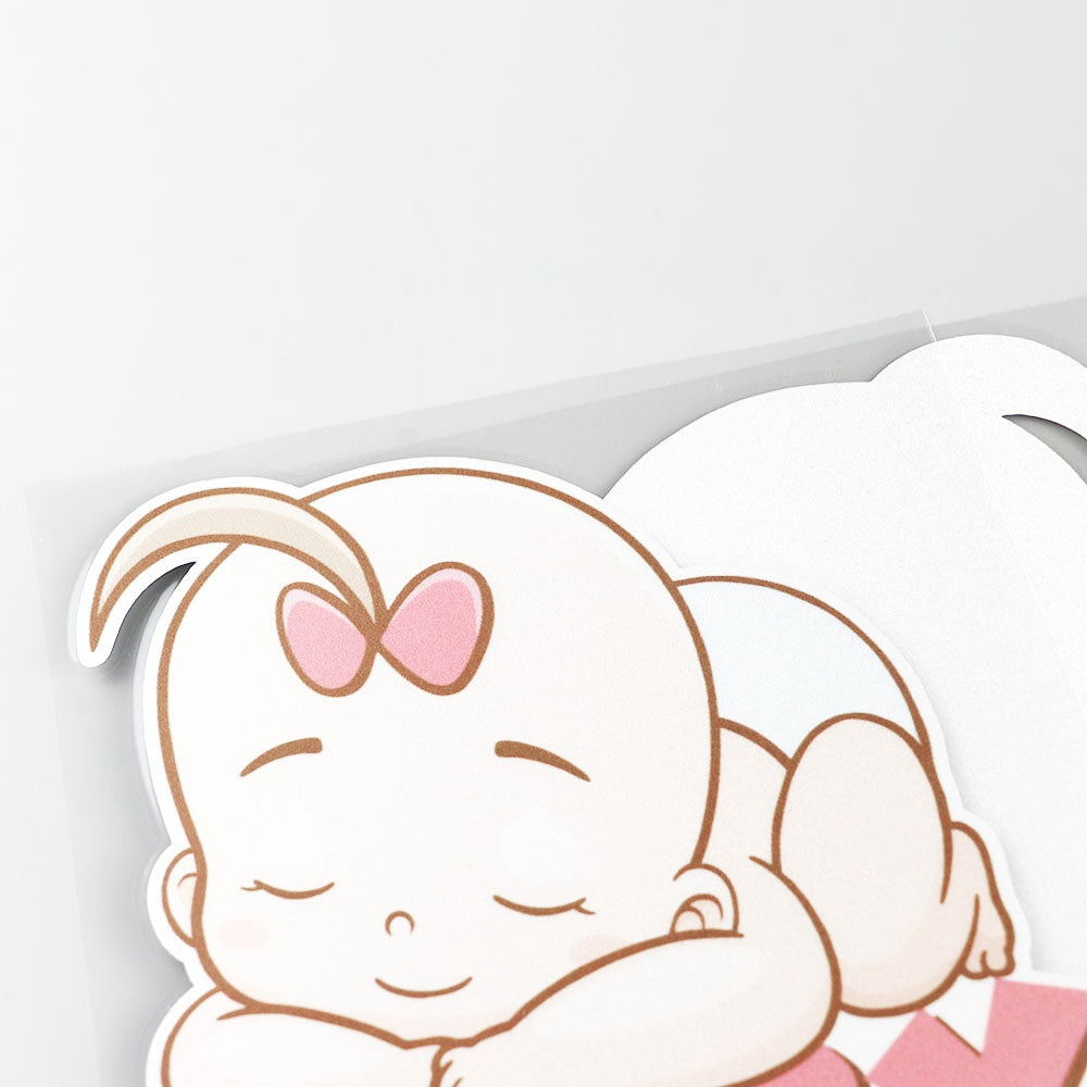 14.5CMX15.6CM Baby ON Board Pvc Decal Sleeping baby Car Sticker