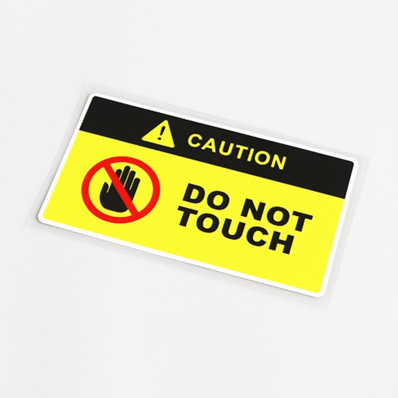 13CM*7CM Comical CAUTION DO NOT TOUCH Decal Car Sticker PVC Decoration