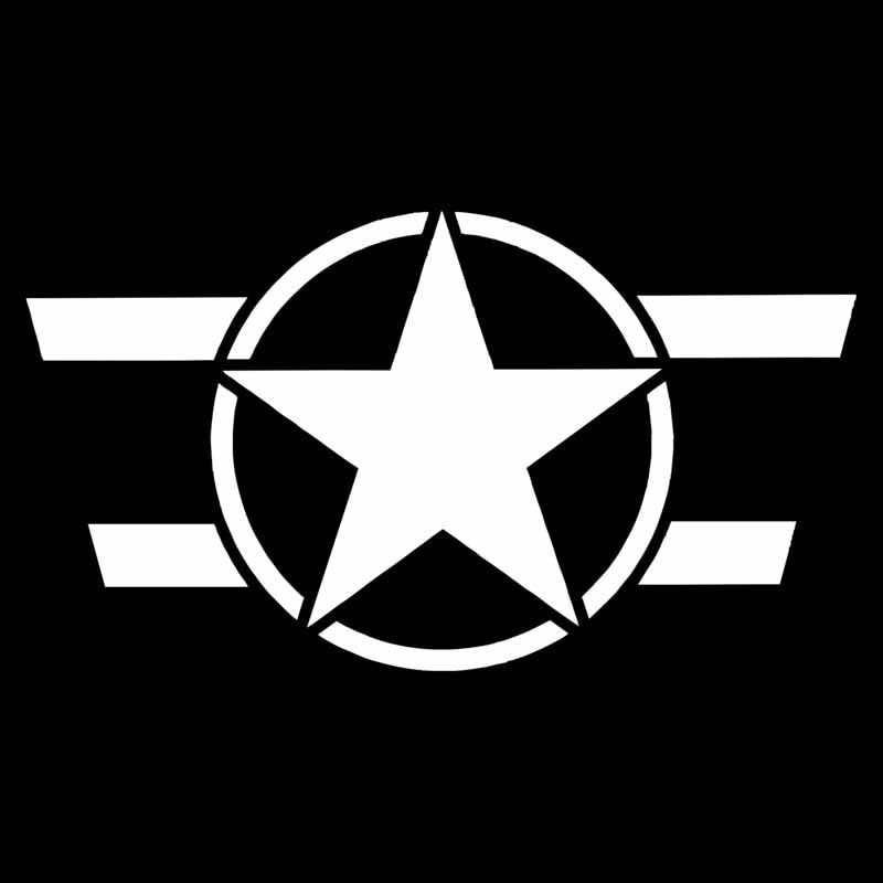 12.7CM*7.1CM Star Car Sticker Motorcycle Vinyl Decals Black/Silver C3-0707