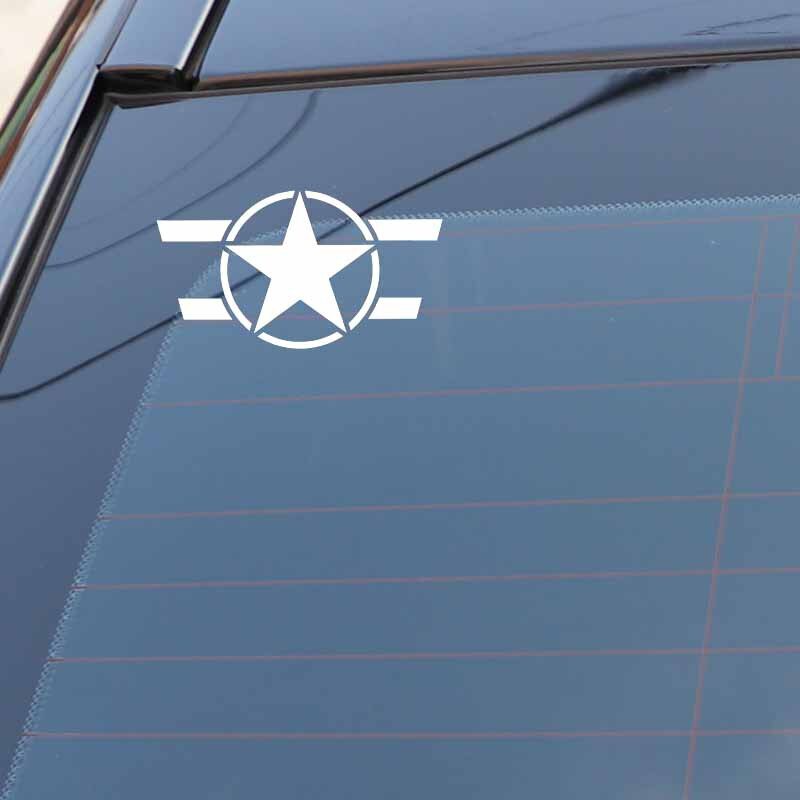 12.7CM*7.1CM Star Car Sticker Motorcycle Vinyl Decals Black/Silver C3-0707