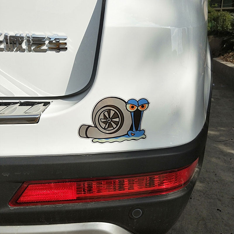 11.8CM*8CM Cartoon Car Styling  Waterproof Funny Animal Snail PVC Car Sticker Decal