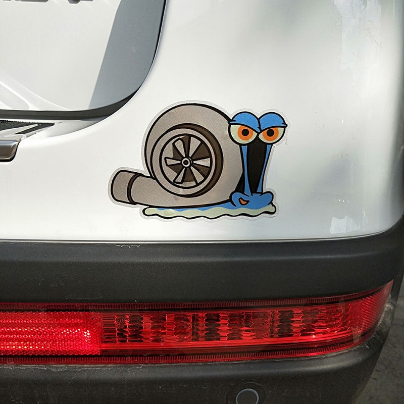 11.8CM*8CM Cartoon Car Styling  Waterproof Funny Animal Snail PVC Car Sticker Decal