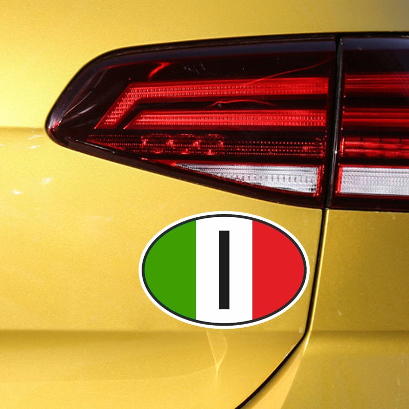 15.1CM*10.1CM Car Accessories Italy Flag Country Code  Car Sticker Decal PVC