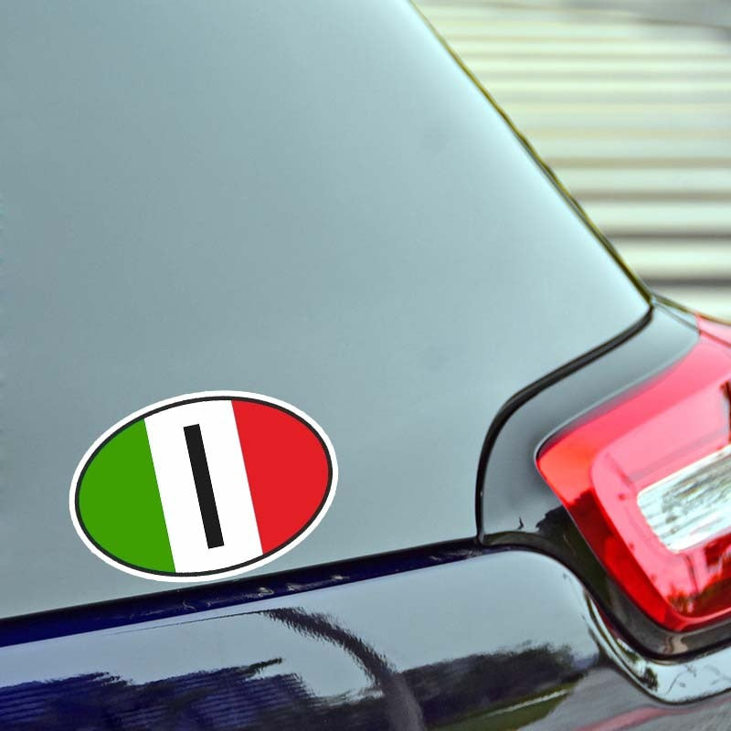 15.1CM*10.1CM Car Accessories Italy Flag Country Code  Car Sticker Decal PVC