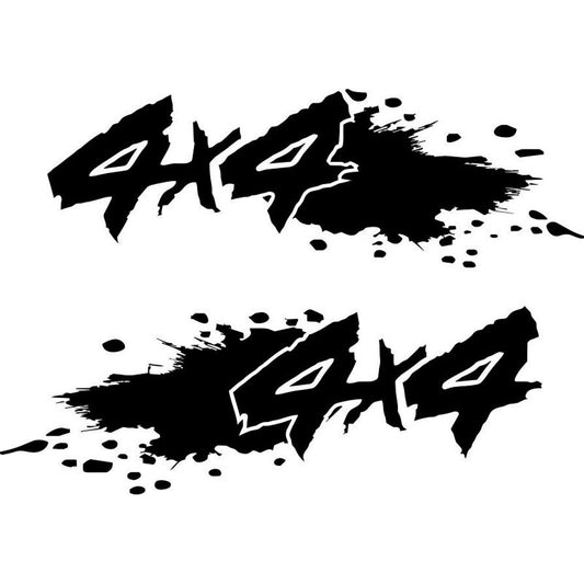 15.3cm*10.6cm 2 - 4x4 GLOSS Bardian Vinyl Decal Motorcycle Car Sticker Black/Silver S6-3571