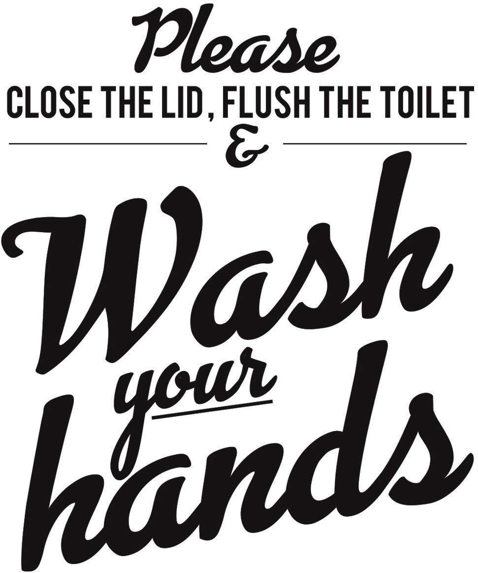 Set of 4 Funny Bathroom Quotes & Rules (Unframed) Best Modern Toilet Decor (8"x10") Black & White Prints