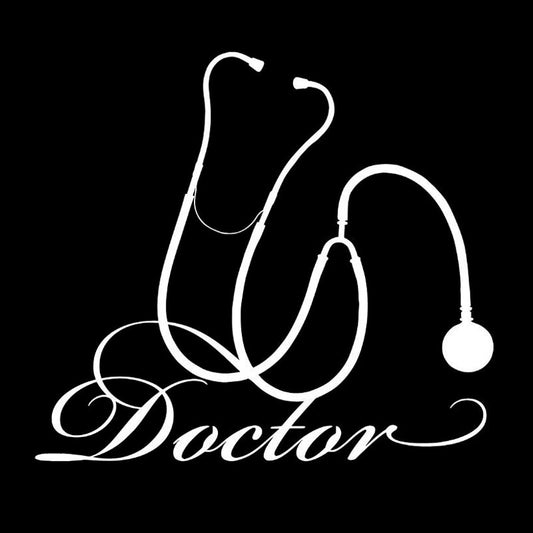 14.4cm*12.9cm Doctor Hospital Medical Tool Vinyl Car Sticker Black/Silver S3-6141