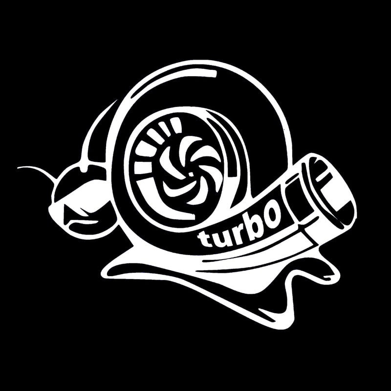 17.8CM*14.1CM Vinyl Decal Funny Car Sticker Turbo Super Snail Black Silver C10-00965